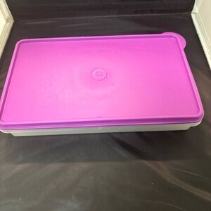 TUPPERWARE Bacon Keeper Jr. Cold Cut Deli Keeper 794, 795 Purple- Rare Color!